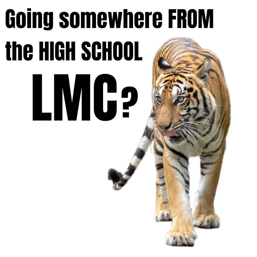 Going somewhere from the high school lmc (link to digital pass) walking tiger
